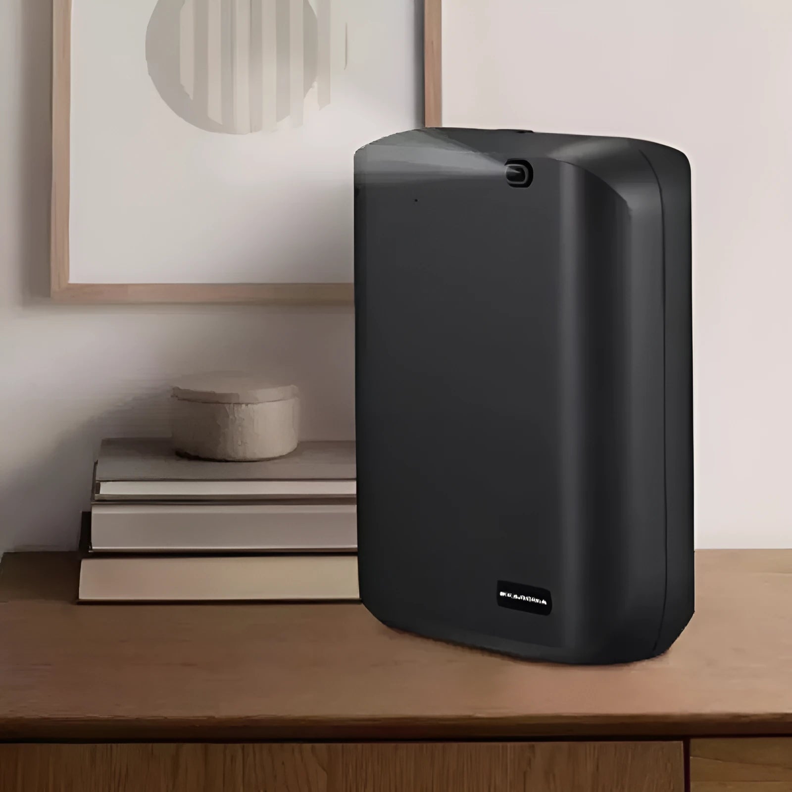 White wall mount essential oil diffuser with 150ml capacity and smartphone APP control interface