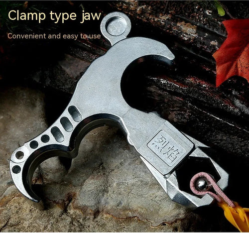 Zinc alloy archery release aid with two-axis mechanism and harpoon clip for flame dispensing