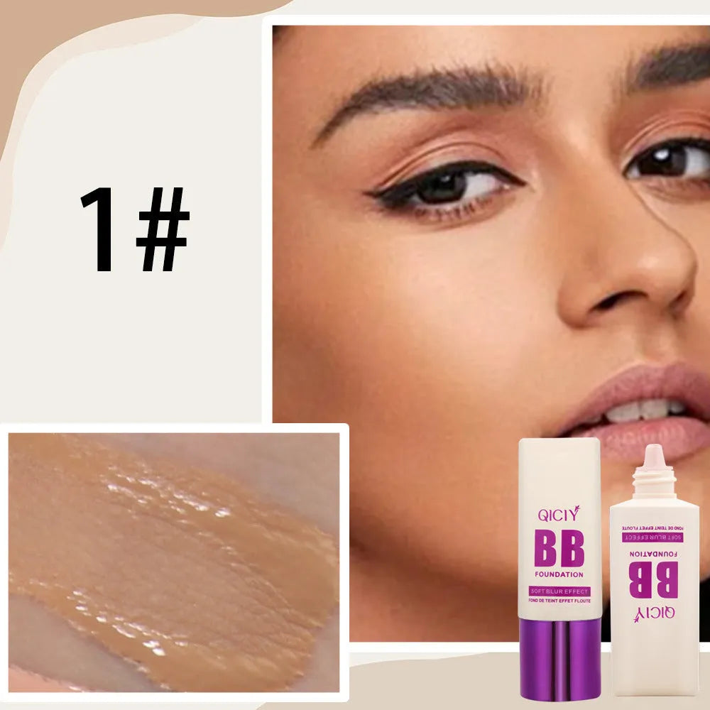 Feeding bottle liquid foundation BB cream with 10 colour options for brightening coverage