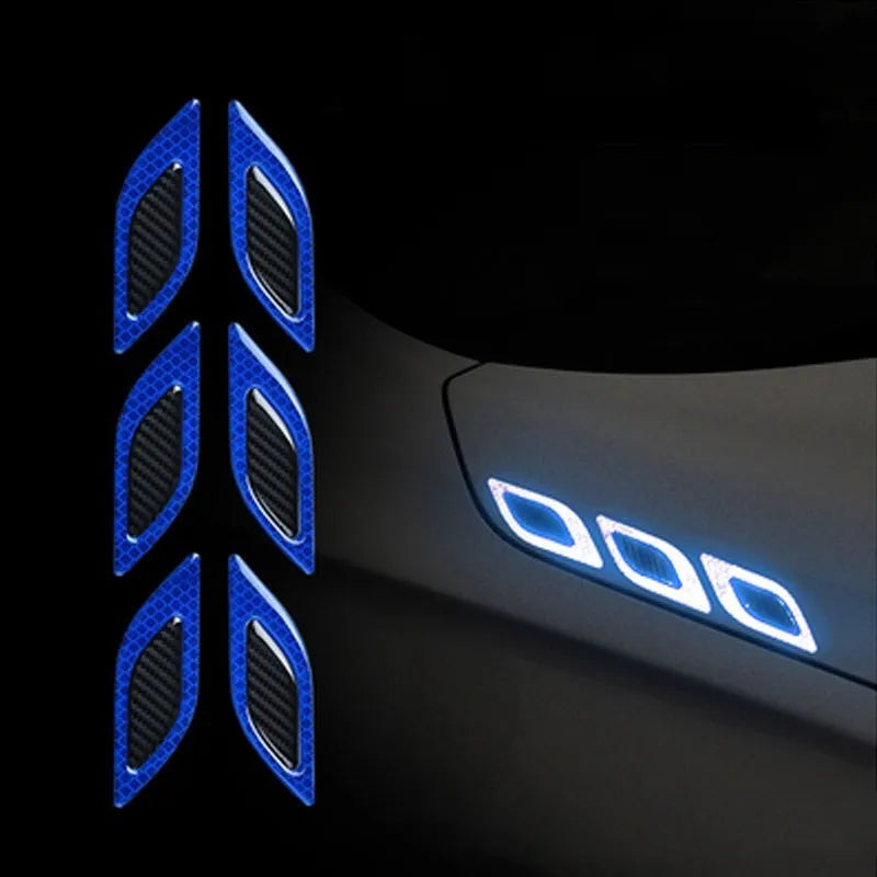 Blue reflective warning tape strips for car bumper application with 17mm width