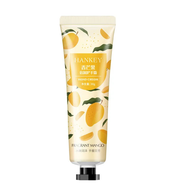 30g tube of fruit-scented hand cream for moisturising dry hands