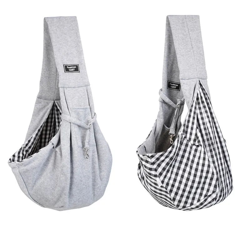 Large breathable mesh cat carrier backpack shown in a folded position and worn on a person's back.