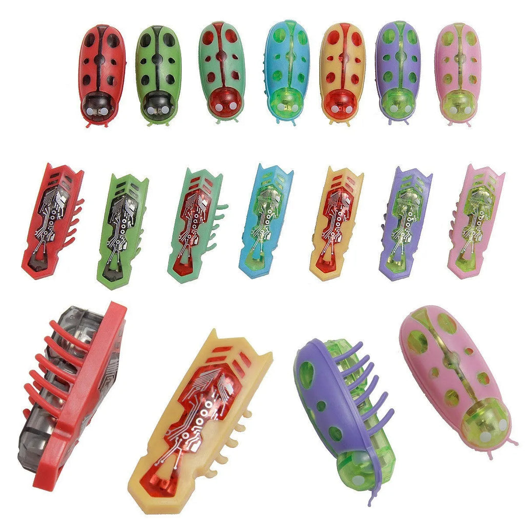Electric toothbrush worm jumping insect cat teaser toy in plastic construction with ladybug and iron cow colour patterns