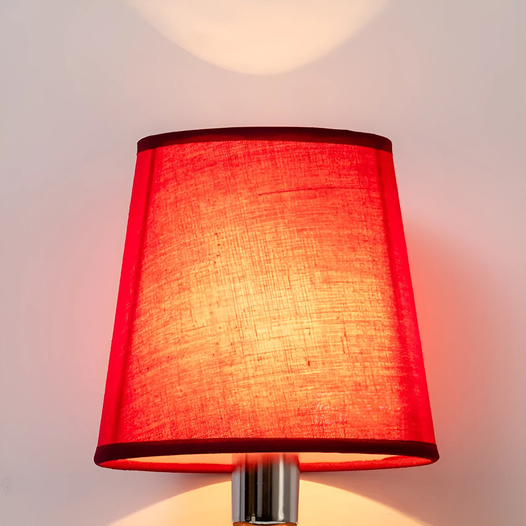 Modern minimalist fabric lampshade in mini size showing horizontal paste design