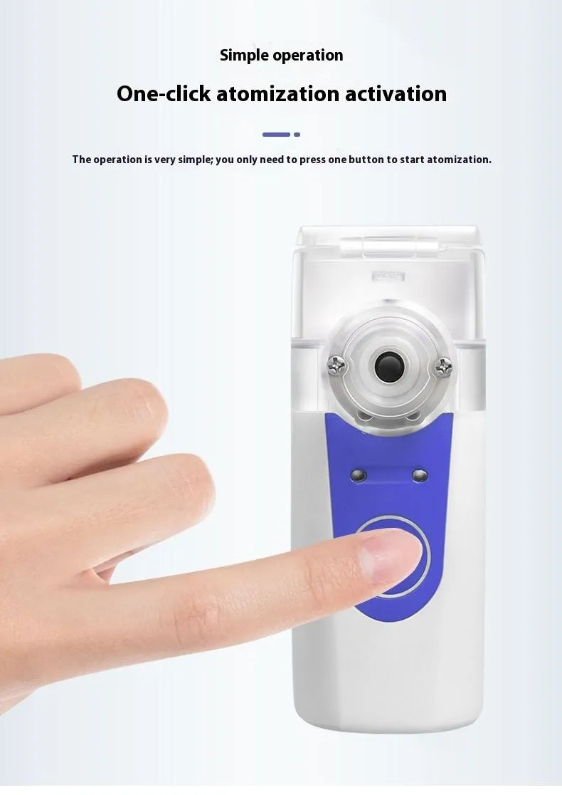 Handheld USB nebulizer spray machine with columnar design for household drug atomization