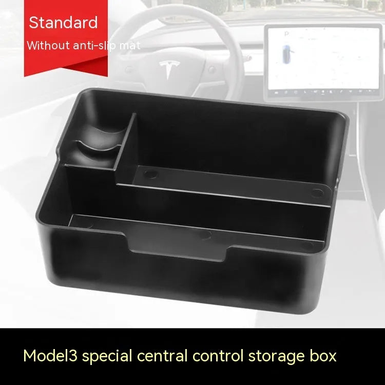 Plastic storage box organiser for Tesla Model 3, Model X and Model S centre console