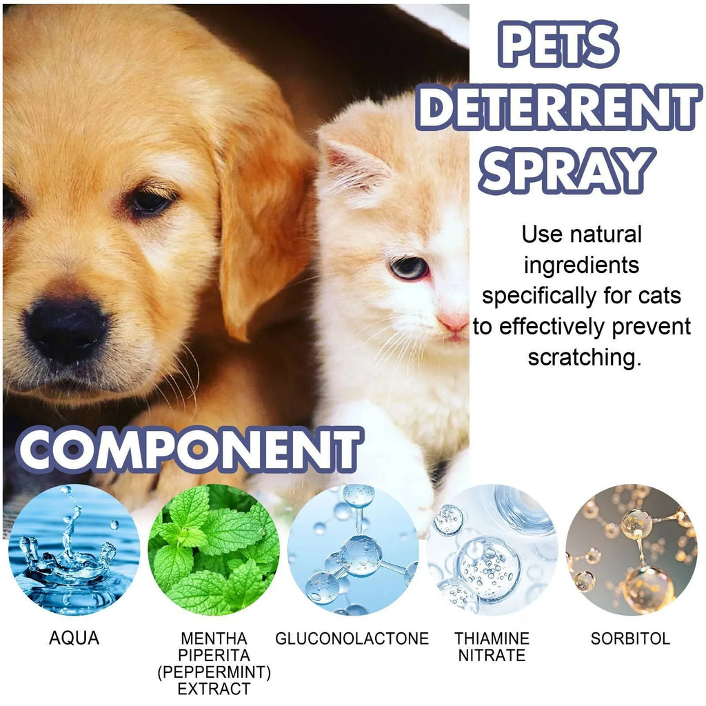 50ml bottle of pet anti-scratch deterrent spray in a box