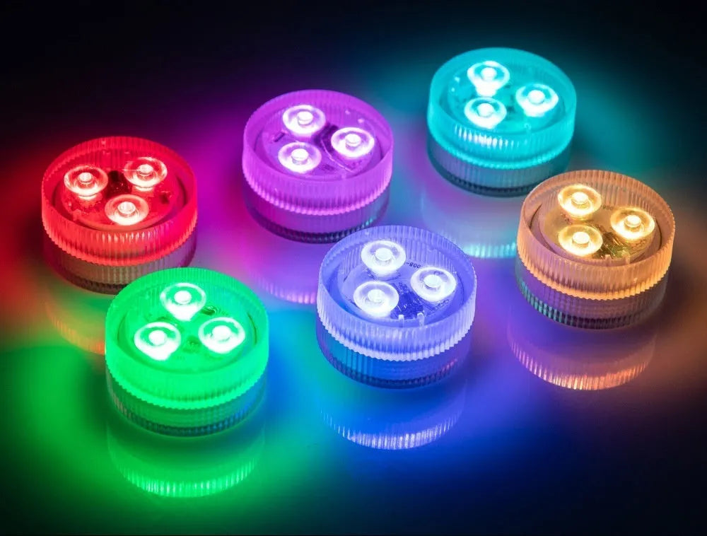 Remote control waterproof LED diving light for fish tanks with compact plastic housing