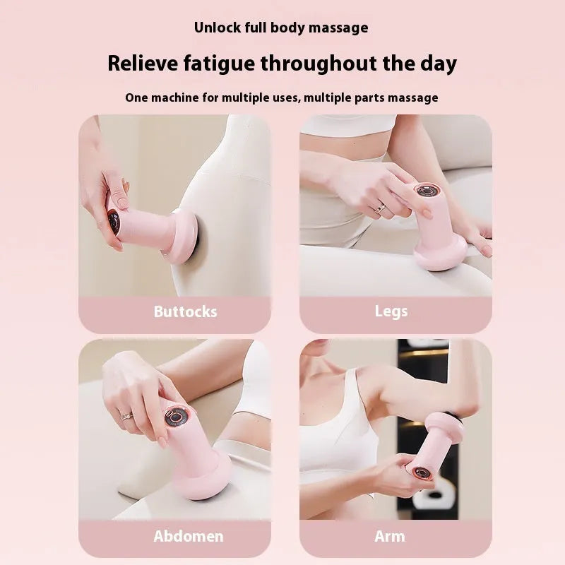 USB electric massager in pink, white or black colours for cervical spine waist back leg massage
