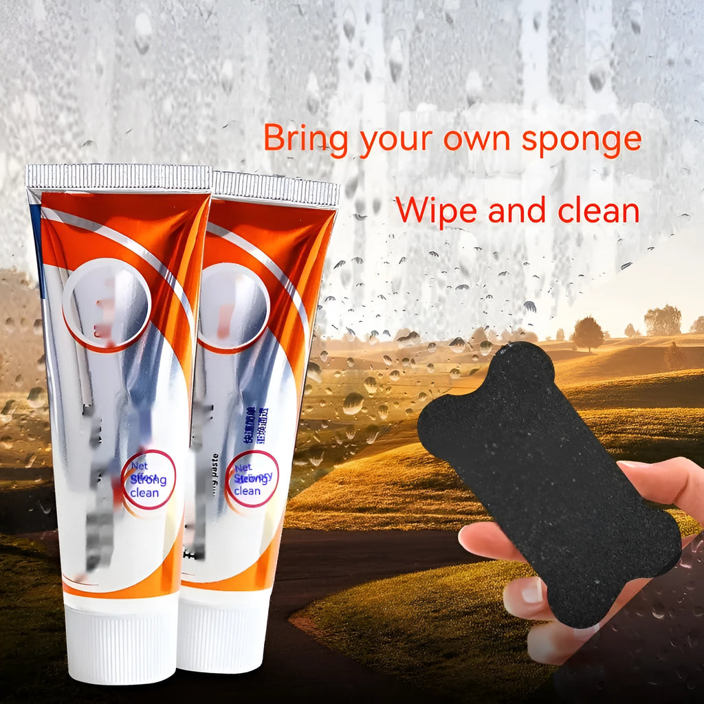 65ml car windscreen cleaning paste in white container with sponge applicator for removing oil stains