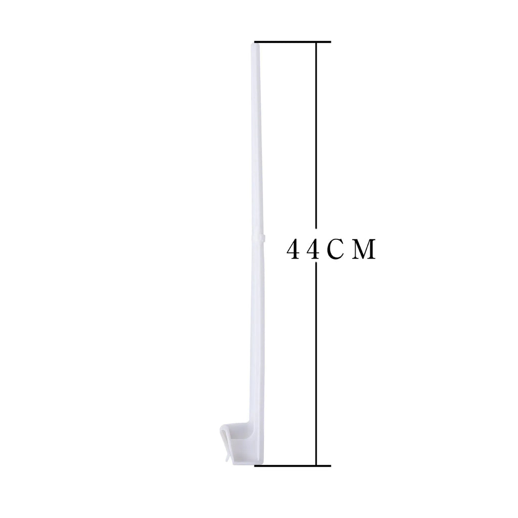 White PP plastic car window flag bracket set with 10 flag poles for vehicle display