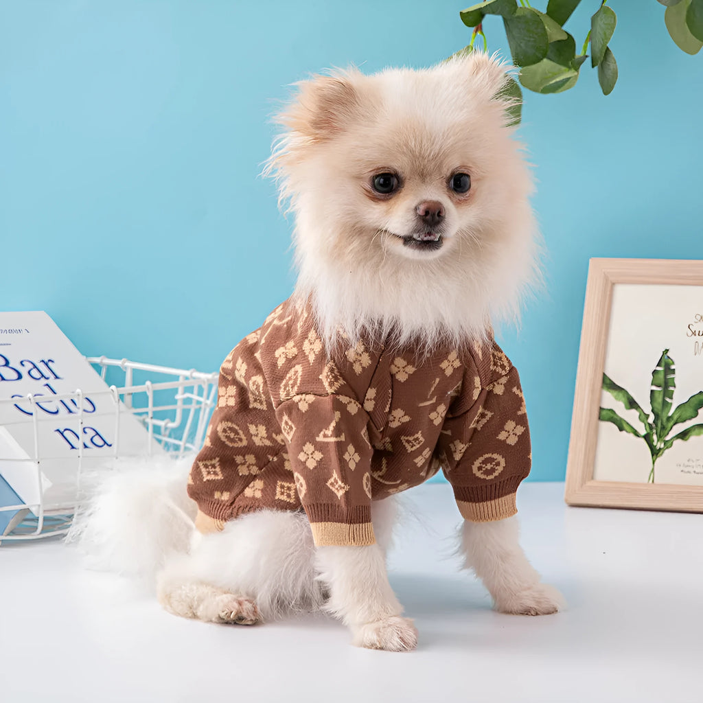 Wool dog sweater in European style for autumn and winter wear