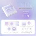 Square 70mm gradient parchment multifunctional notepad with blush cover showing interior papers