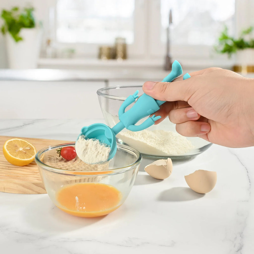 Children's baking silicone tools five-piece set with irregular shapes in box packaging