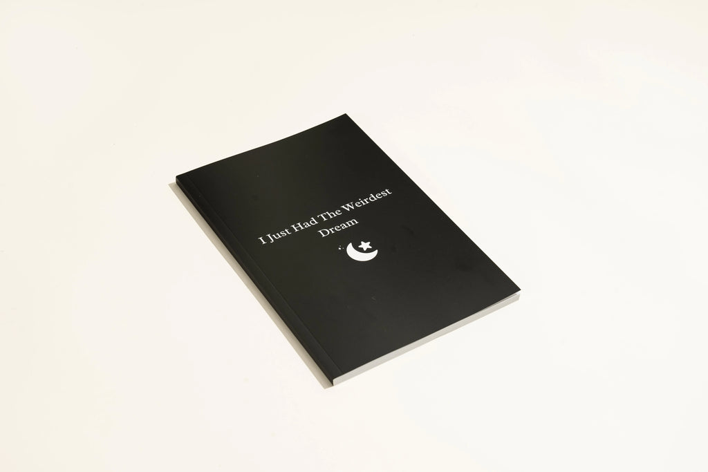Black dream journal notebook with business simplicity design for recording dreams and sleep tracking