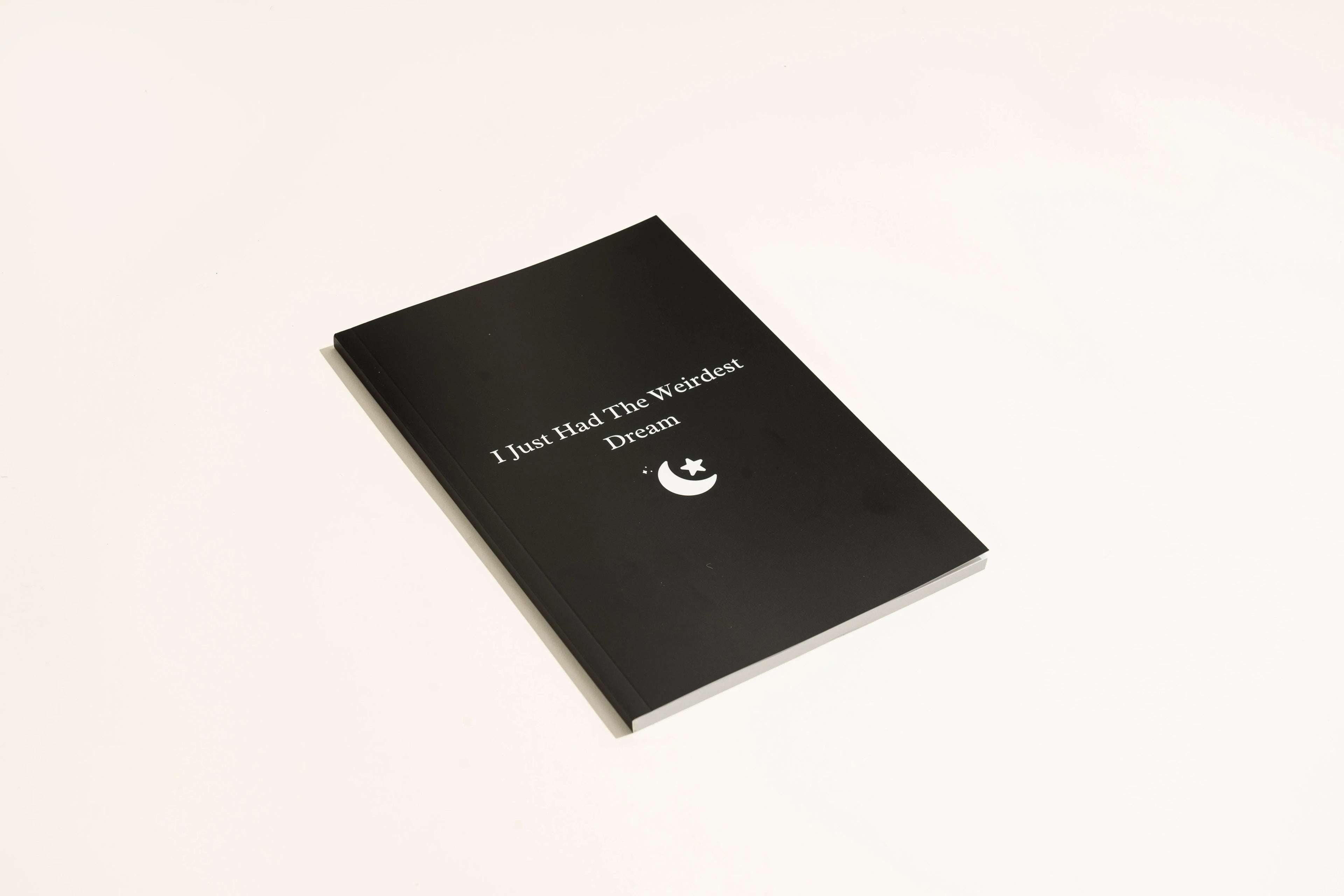 Black dream journal notebook with business simplicity design for recording dreams and sleep tracking