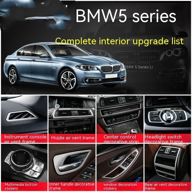 BMW 5 Series interior handle decorative strips four-piece set ABS stainless steel construction