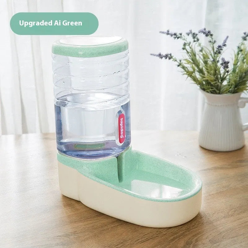 Automatic 3.8 litre pet water fountain for cats and dogs in blue, green, grey, or pink colour.