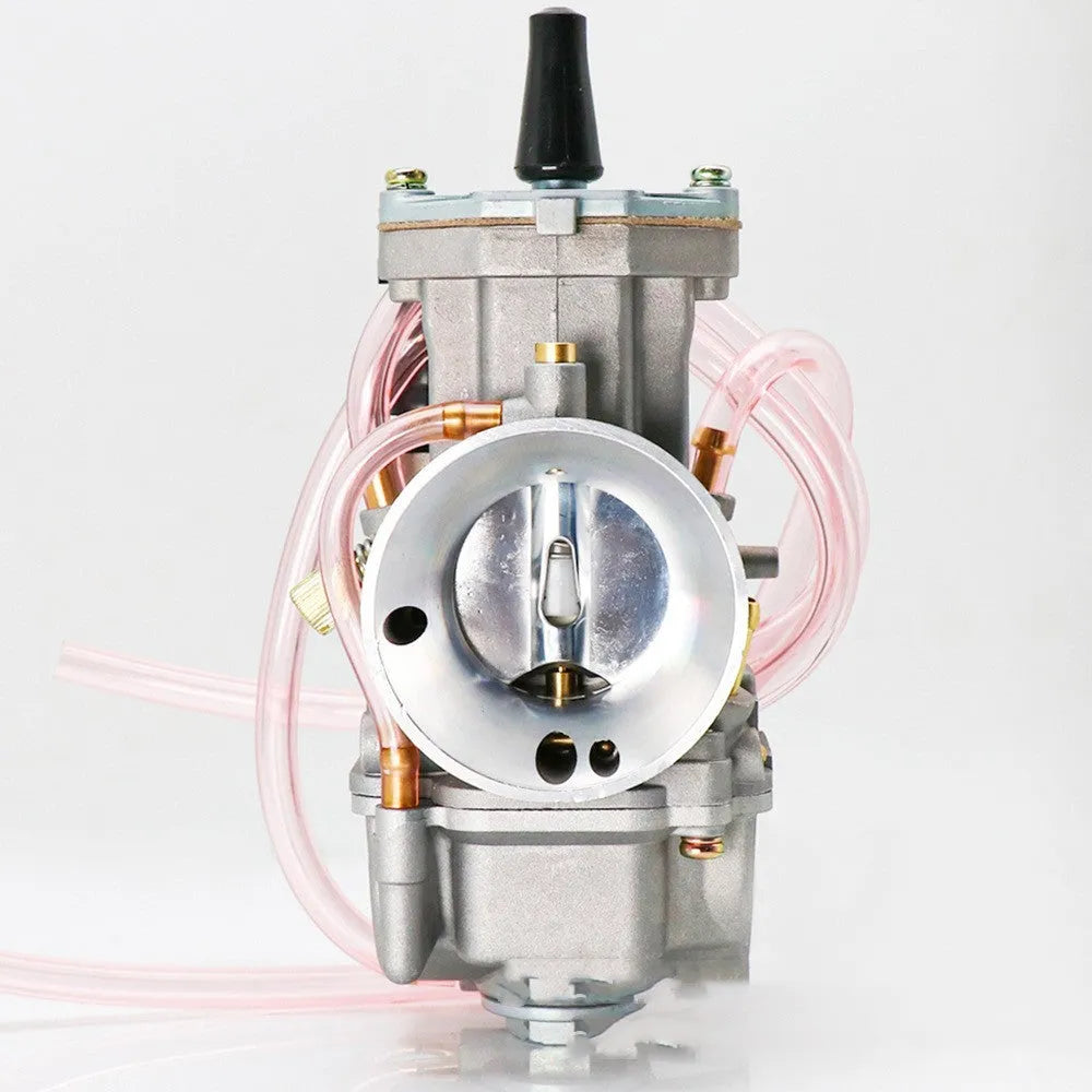 Sandblasting carburetor modification kit for motorcycles with seven PWK sizes from 21mm to 34mm.