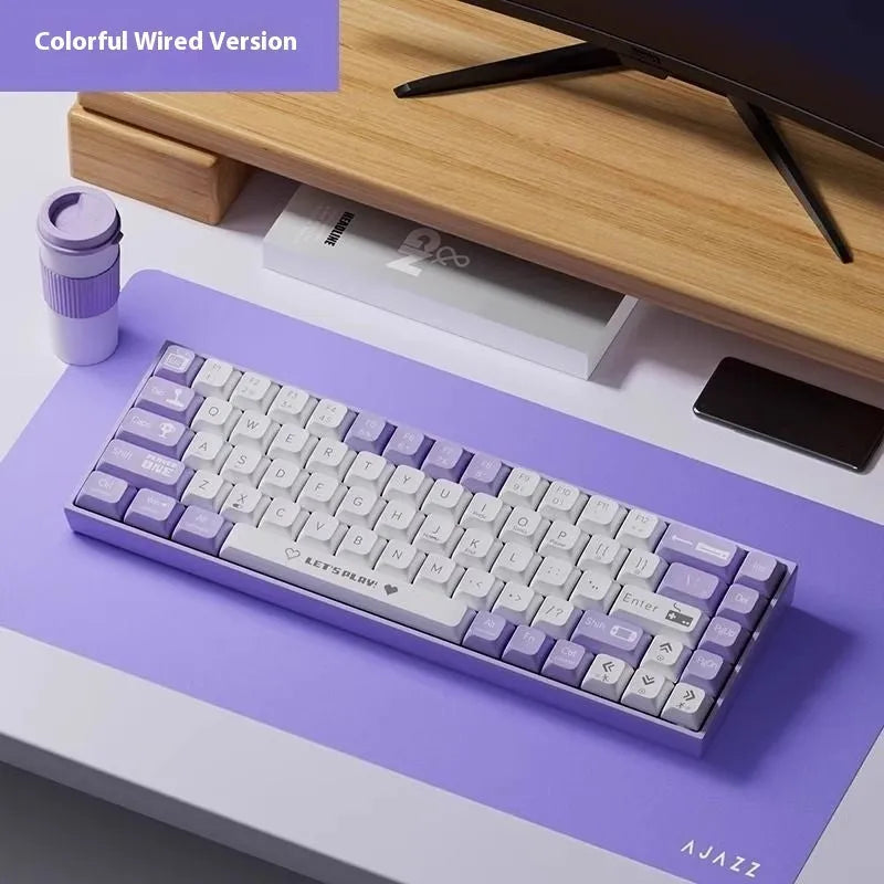 AJAZZ AK680 mechanical gaming keyboard with red and white colour design and hot-swappable switches