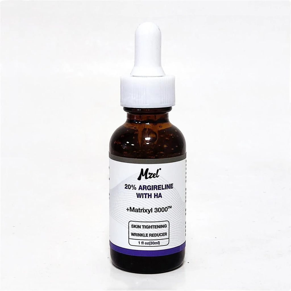 30ml bottle of six-peptide firming moisturising liquid with anti-wrinkle brightening properties