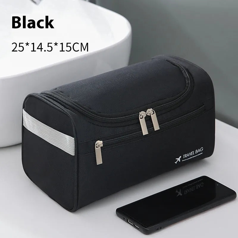 Large capacity waterproof cosmetic storage bag in retro style with multiple colour options