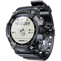 IP67 waterproof smartwatch with round screen on TPU strap in black, white, or pink