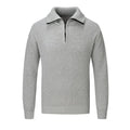 Men's loose fit solid colour pullover sweater in black, camel, dark grey, or white and grey options