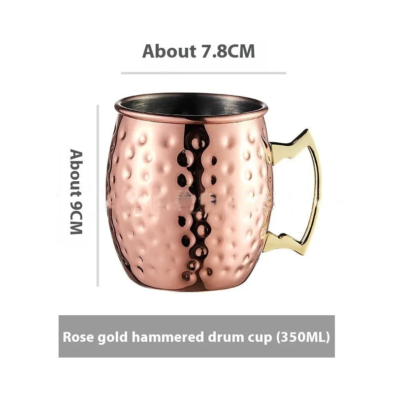 Stainless steel Moscow mule cup with copper plating in modern simplicity style