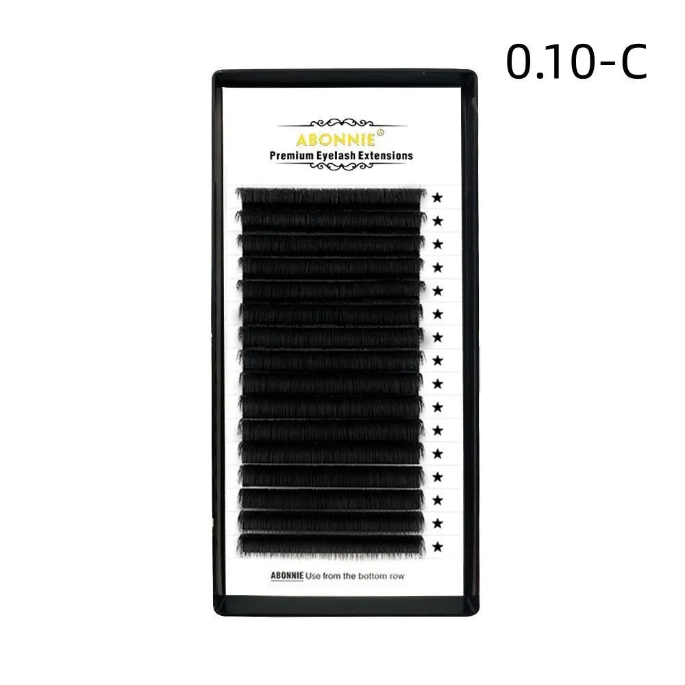 16-row dense false eyelashes made from mink hair showing multiple thickness and length options