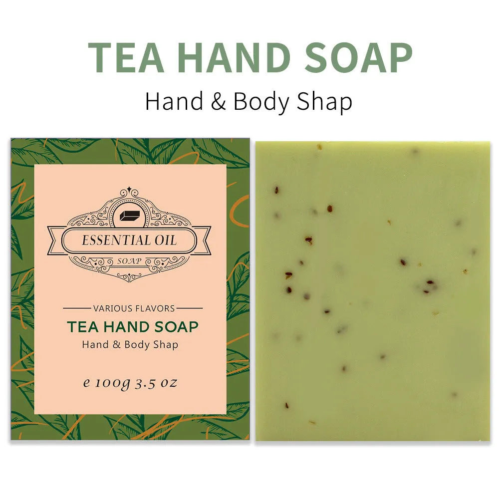 Handmade frosted essential oil soap bar in 100g size with choice of scents.