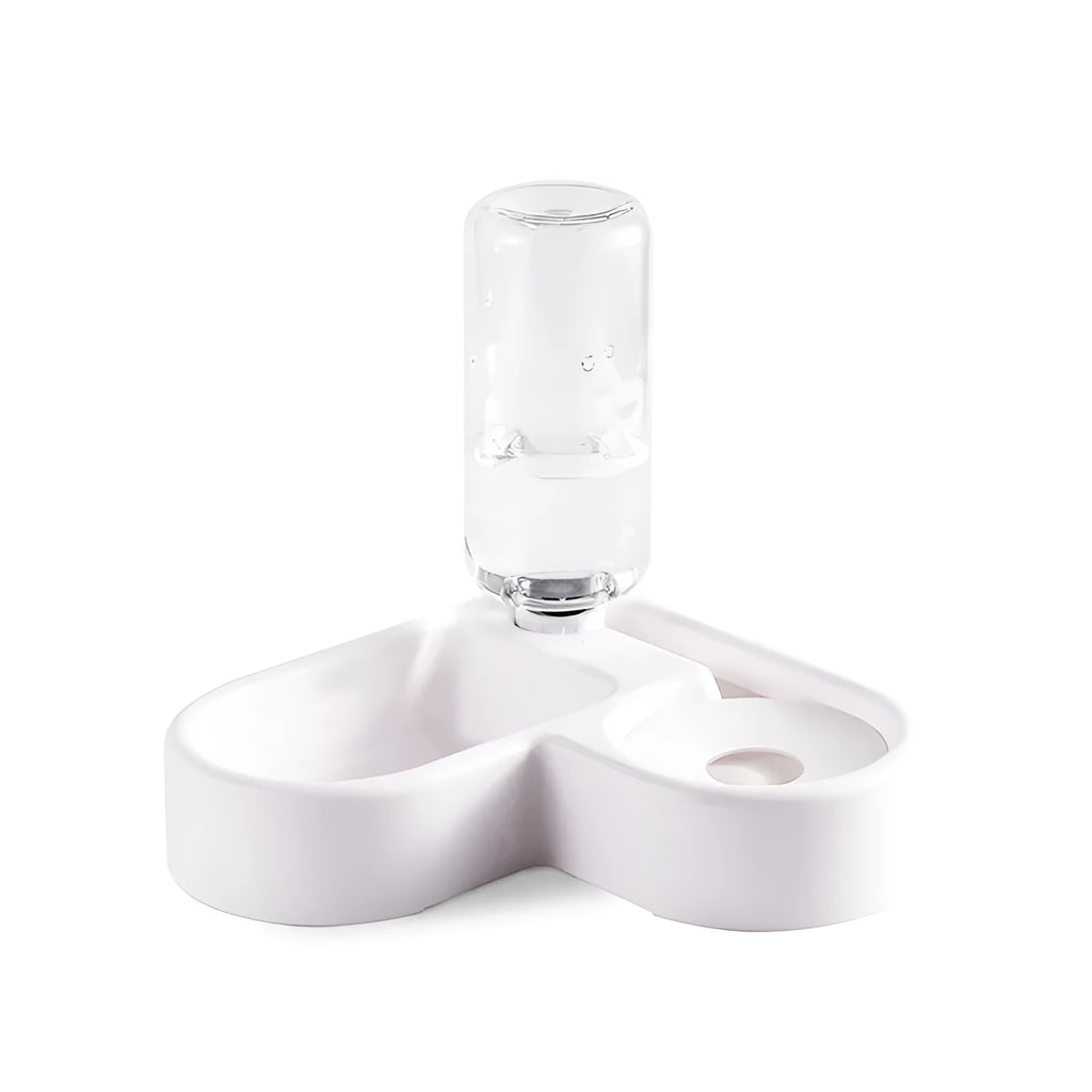 White food-grade plastic pet water fountain with a quiet pump, holding 4 litres of water.