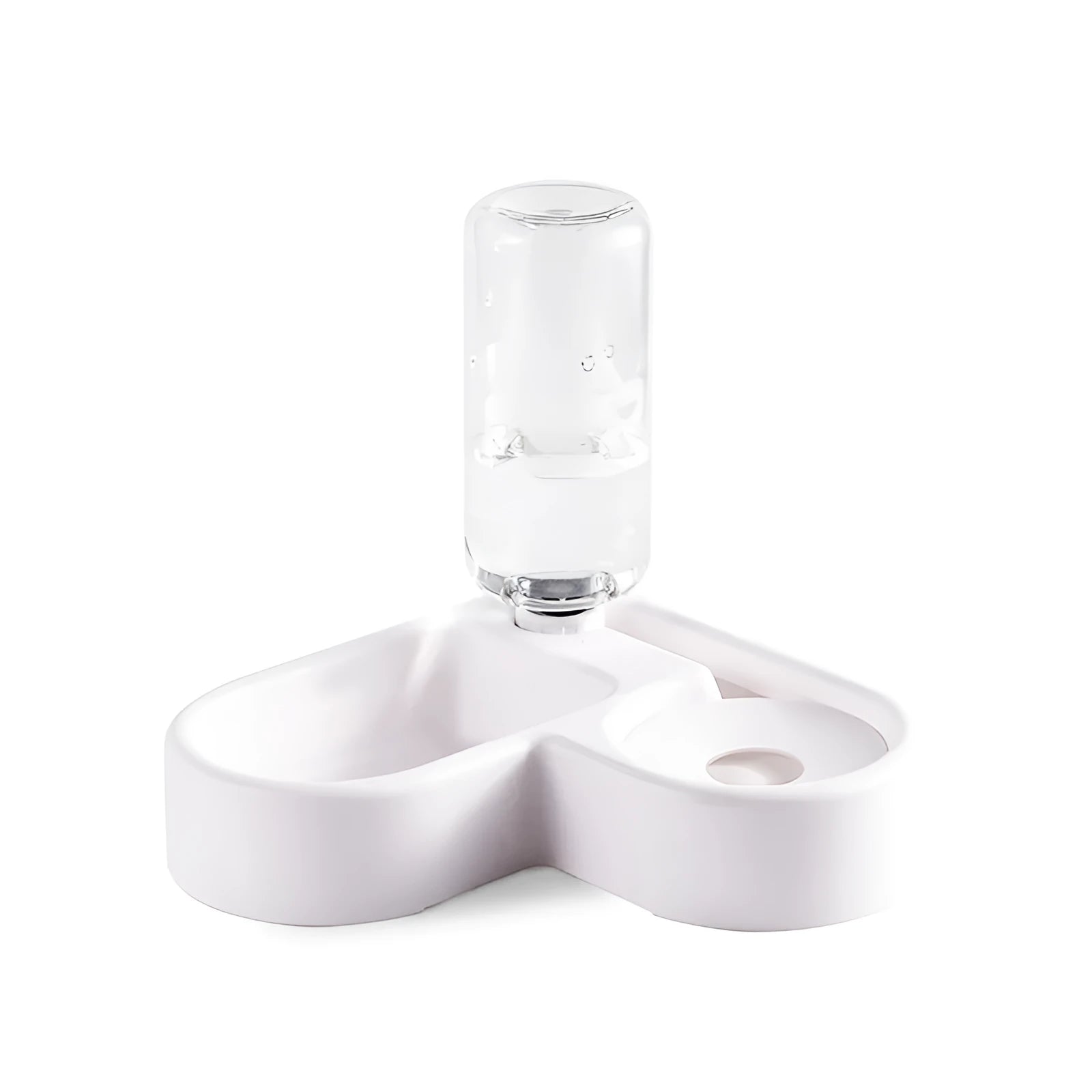 White food-grade plastic pet water fountain with a quiet pump, holding 4 litres of water.