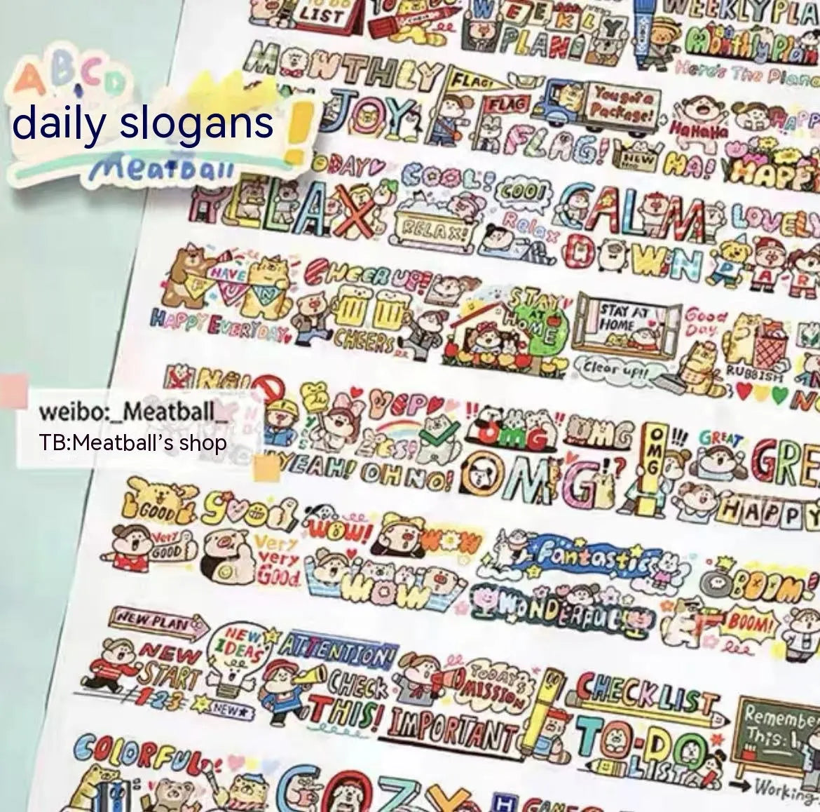 Cartoon character stickers for haemorrhoid tape packaging decoration on Japanese paper