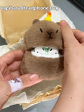 Capabala cute capybara earphone case for AirPods with Bodhi material and hanging accessory