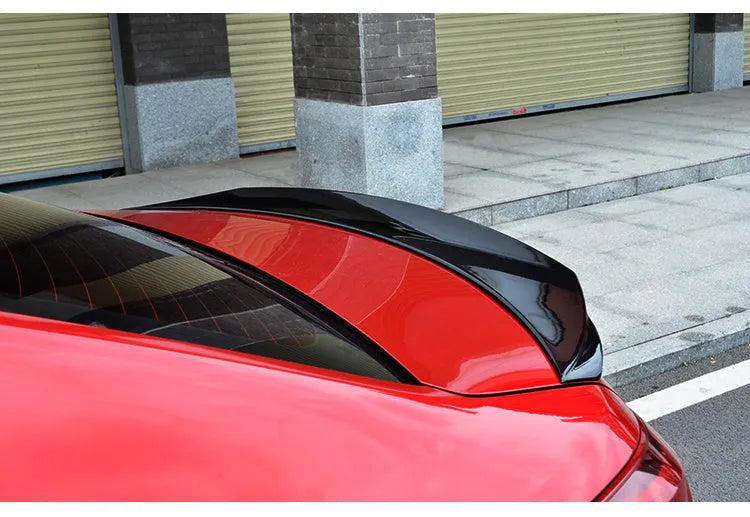 Bright black tail trim for Mazda 3 Axela Exela 2014-2021 models - sports blade design