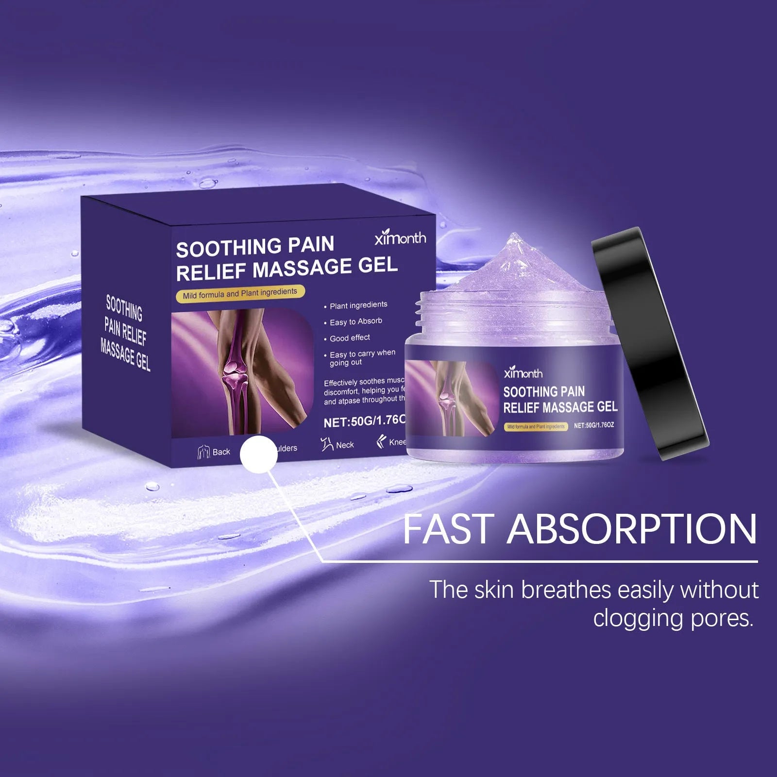 Apply Body joint care gel 50g container for topical muscle and joint support