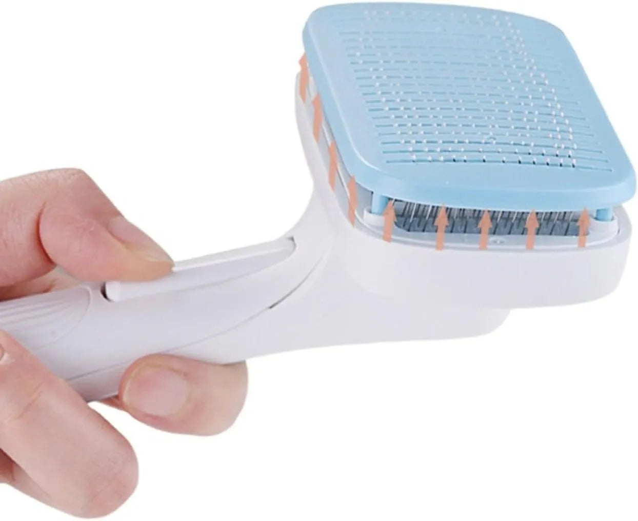 Automatic pet grooming comb with one-click hair removal in four colour options for cats and dogs