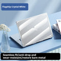Clear plastic protective shell for MacBook laptop showing transparent design