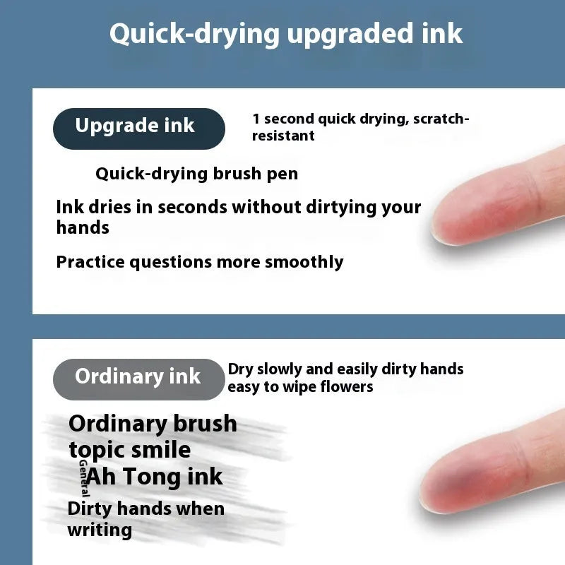 Quick-drying ballpoint pen refill in black, blue, red and ink blue colours, 10-bag pack
