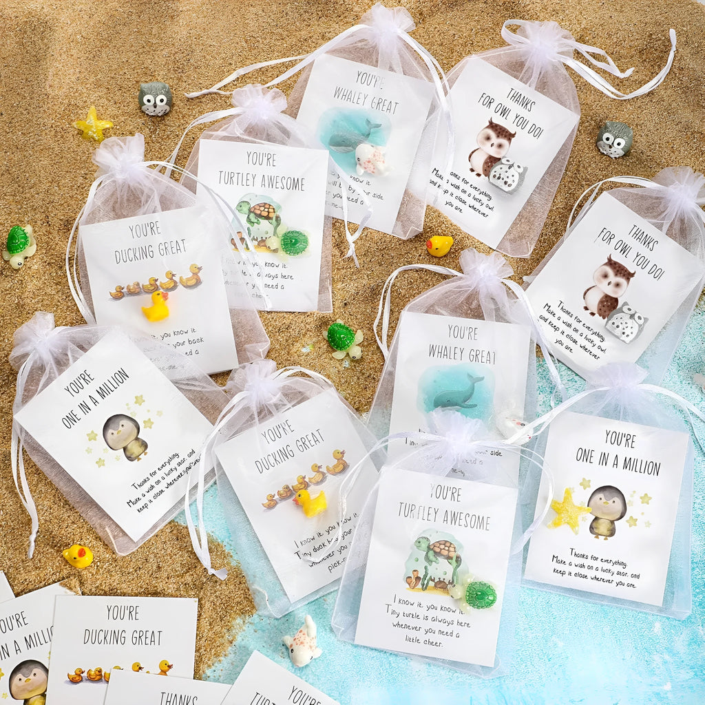 Resin pun inspirational greeting cards with scrape of the pen design in multiple set sizes