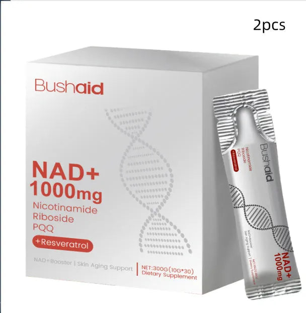 Bottle of 300g anti aging liquid drink supplement with nicotinamide ribose and Sophora japonica extract.