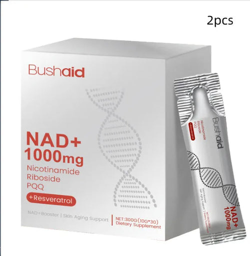 Bottle of 300g anti aging liquid drink supplement with nicotinamide ribose and Sophora japonica extract.
