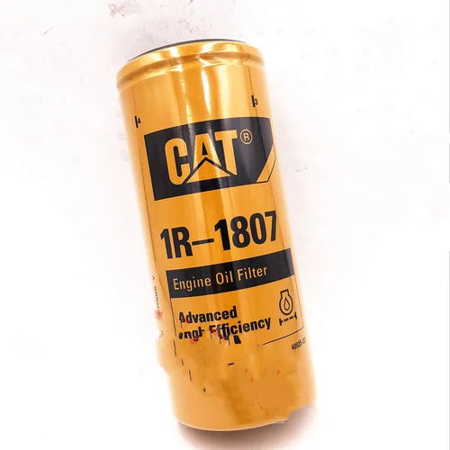 Yellow Caterpillar 324D engine fuel water separator filter element, 262mm tall.