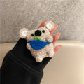 Handmade knitted backpack AirPods case with koala bear ears for multiple generations