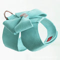 Puppy chest strap with bowknot accessory in microfiber material