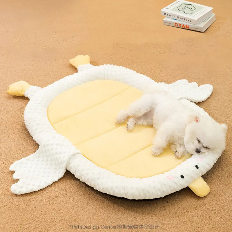 Bedsure grey orthopedic dog sofa bed with waterproof cover, shown in medium size.