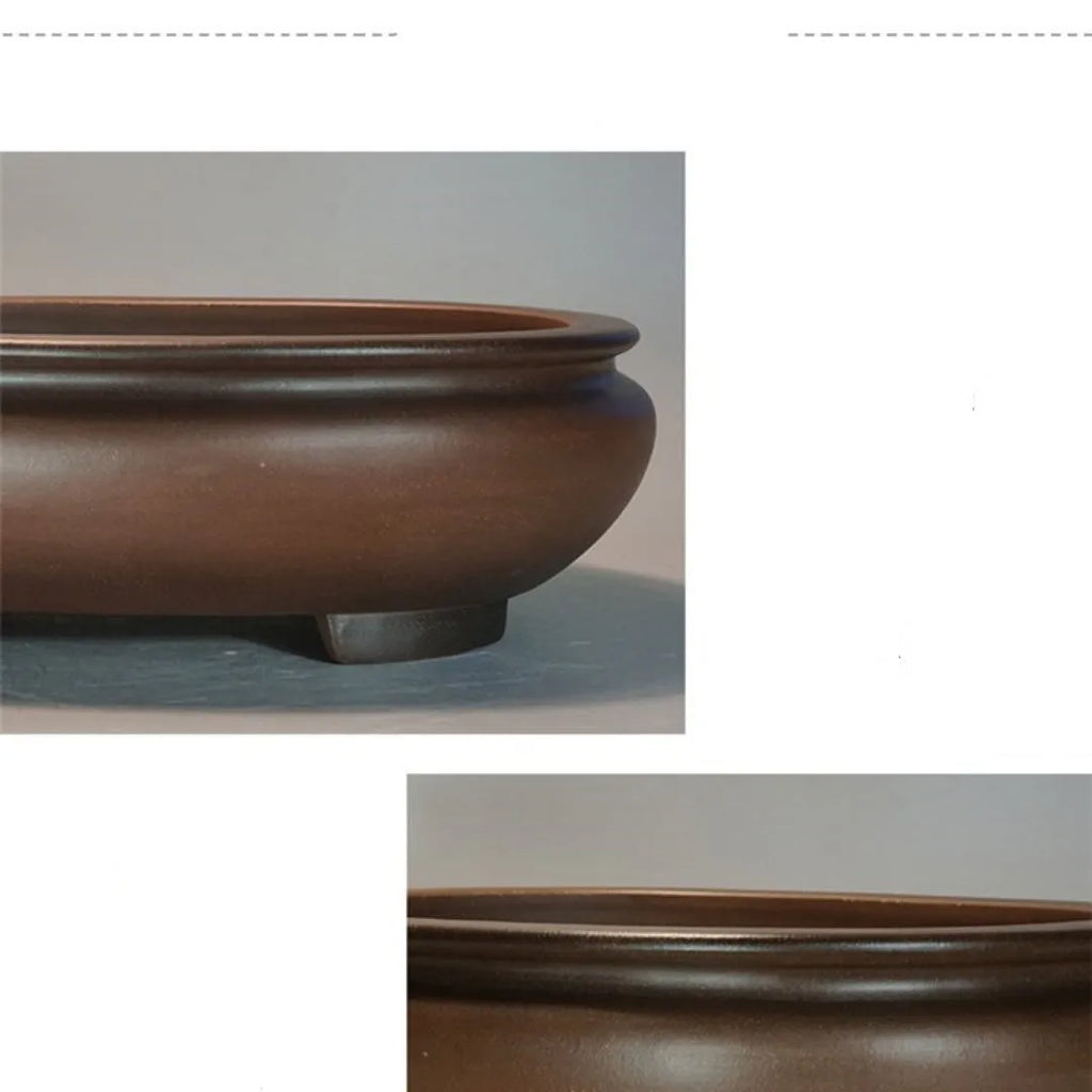 Handmade purple sand desktop flowerpot measuring 58cm tall with classical styling for indoor decoration