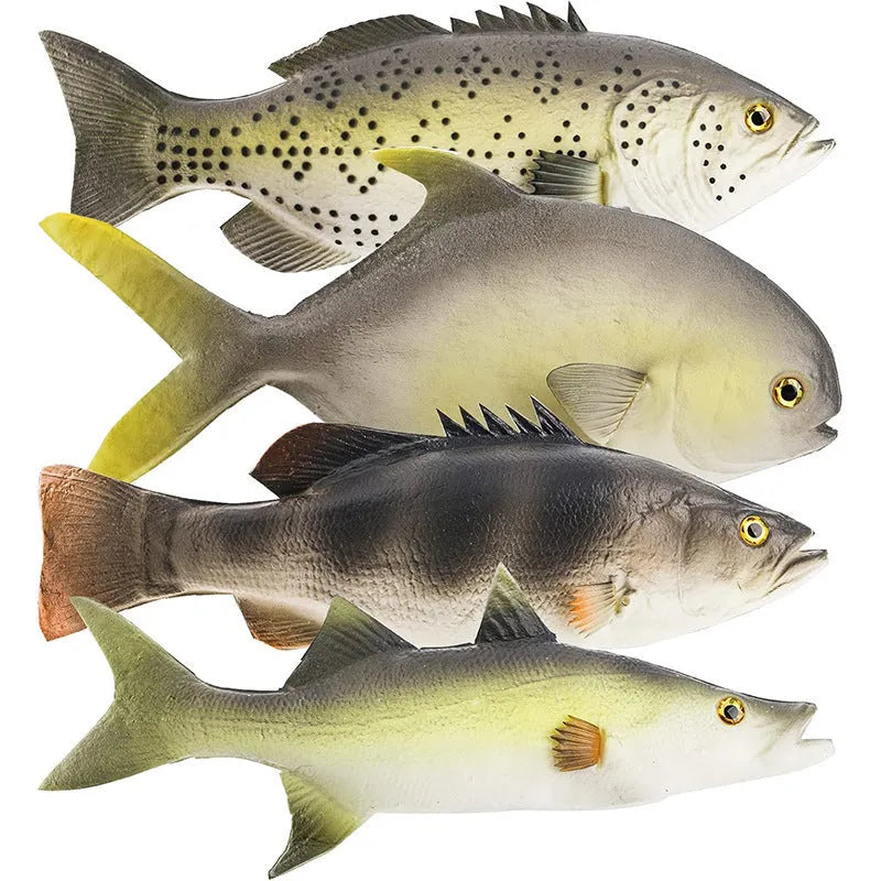 PU simulated yellow-fin tuna and small tuna fish model ornaments for aquarium decor displays