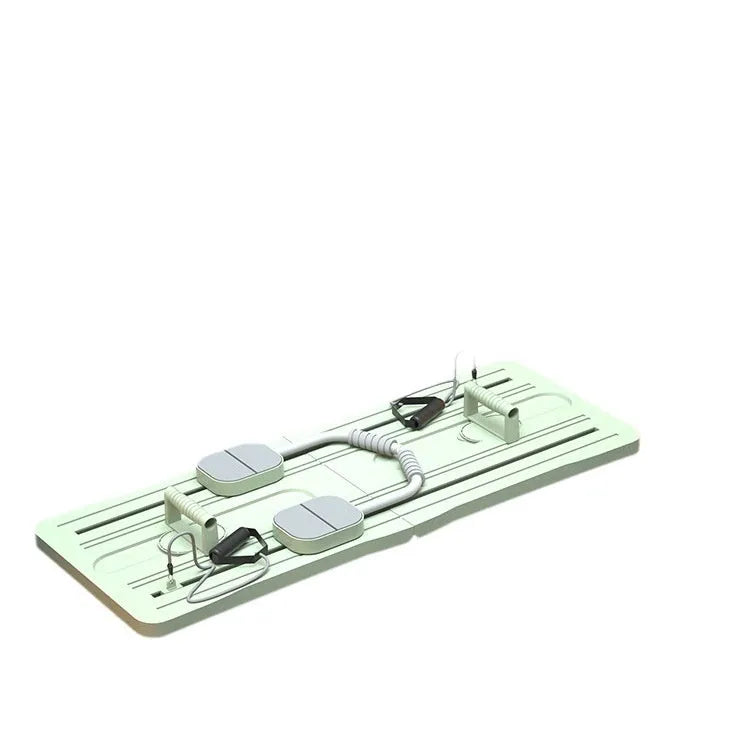 Purple foldable PP belly panel fitness board for core workouts on a floor.